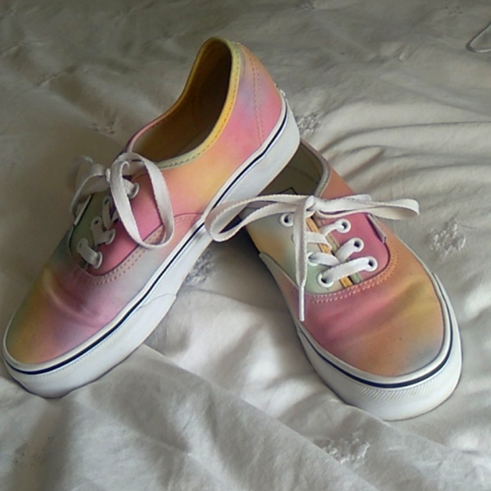 Lightly used multi color Van's. Size - 5.5 (Womans)
